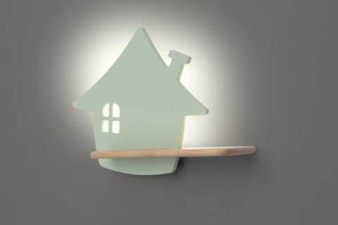 Półka podświetlana LED 5W IQ Kids HOUSE mięta 21-84866