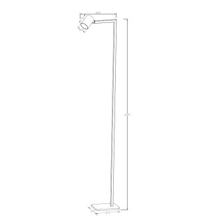 Lampa stojąca Snow 1xGU10 czarna LP-731/1F BK