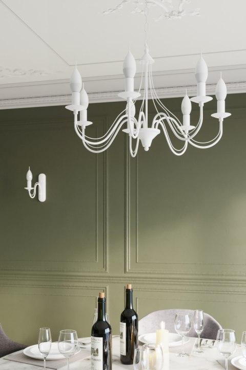 Sollux Lampa Żyrandol MINERWA 5 biały