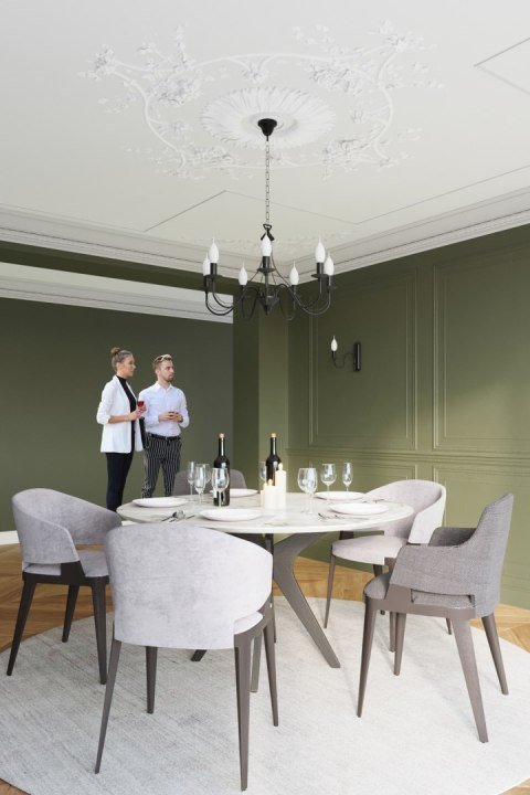 Sollux Lampa Żyrandol MINERWA 5 czarny