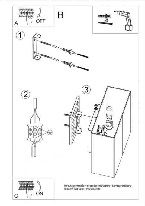 Sollux Lampa Kinkiet LINEA