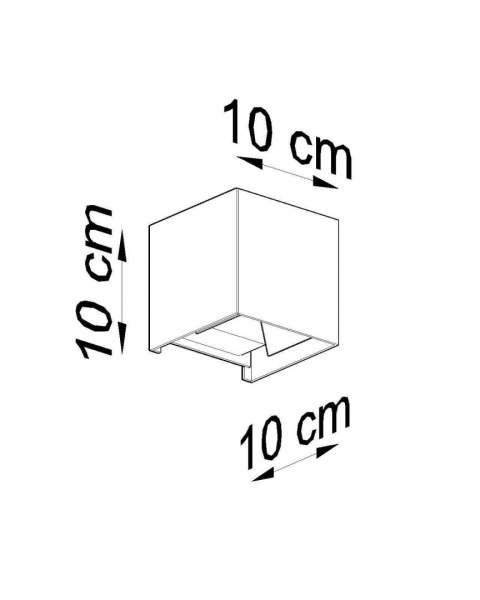 Sollux Lampa Kinkiet LUCA czarny LED IP54