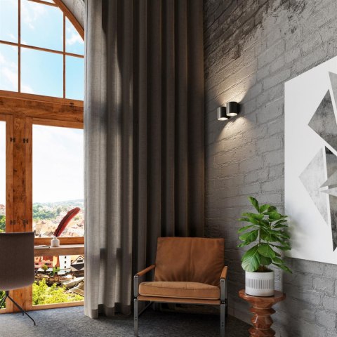 Sollux Lampa Kinkiet ORBIS 2 czarny