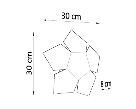 Sollux Lampa Kinkiet PENTA biały