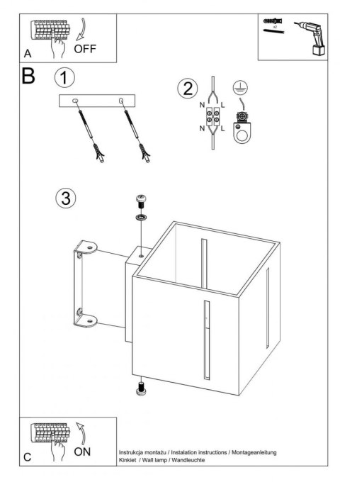 Sollux Lampa Kinkiet PIXAR biały
