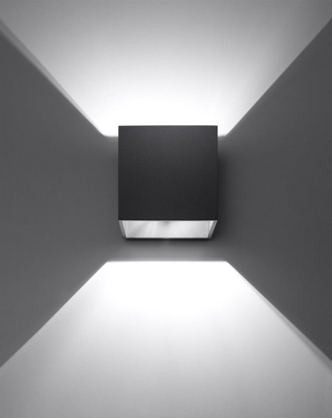 Sollux Lampa Kinkiet QUAD 1 czarny