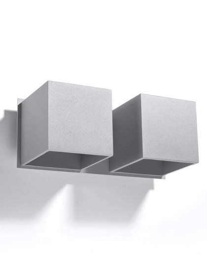 Sollux Lighting Kinkiet QUAD 2 szary