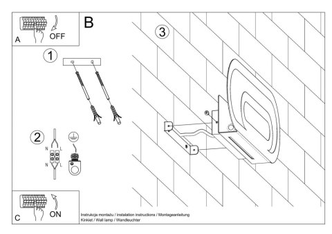 Sollux Lampa Kinkiet SACCON biały