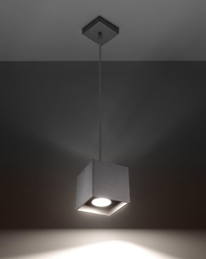Sollux Lighting Lampa wisząca QUAD 1 szary
