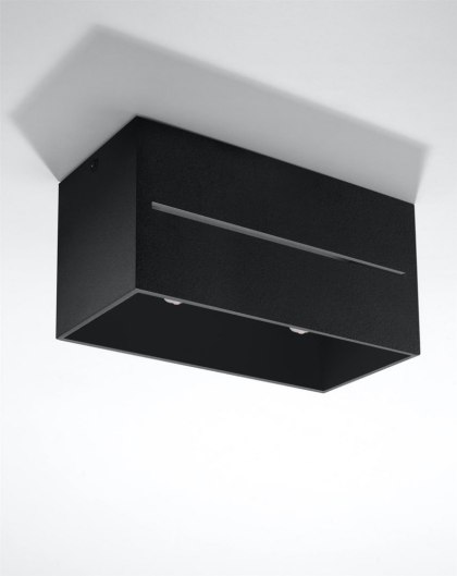 Sollux Lampa Plafon LOBO MAXI czarny