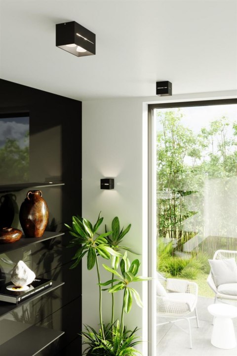 Sollux Lampa Plafon LOBO MAXI czarny