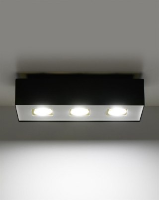 Sollux Lampa Plafon MONO 3 czarny