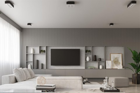 Sollux Lampa Plafon MONO 3 czarny