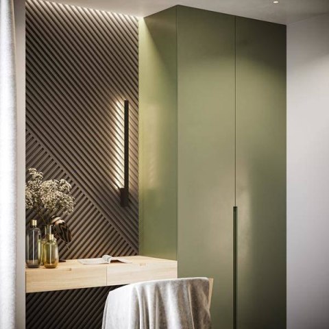 Sollux Lampa Kinkiet LAHTI M czarny LED 4000K