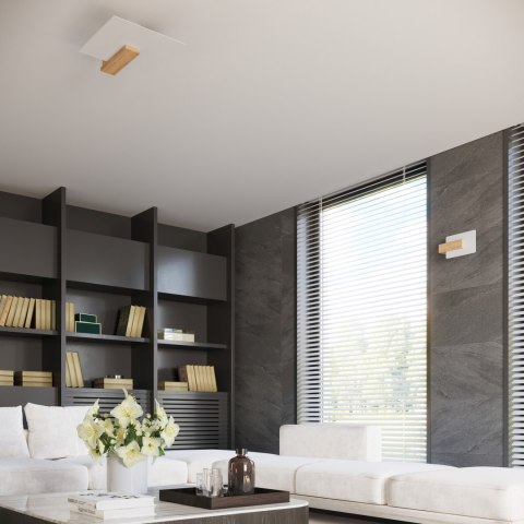 Sollux Lampa Kinkiet LAPPO naturlane drewno