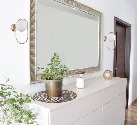 Kinkiet mosiądz szklana kula ring G9 Cordel 21-73440 na stanie