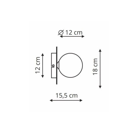 Kinkiet Roma czarny 1xG9 Light Prestige