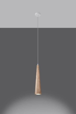 Sollux Lampa wisząca SULA 1 naturalne drewno