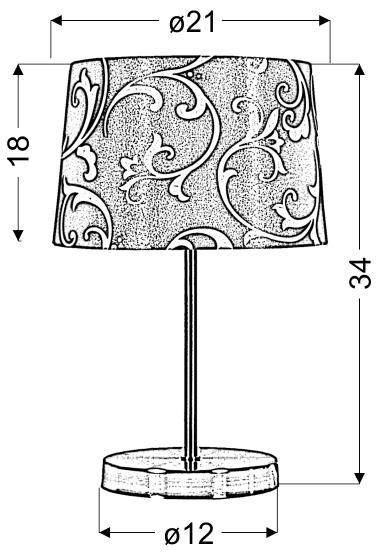 Lampka stołowa beżowa/chrom Arosa 41-55859