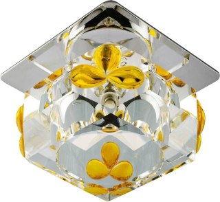 Oprawa stropowa sk-49 ch/wh+ye kryształ 1xg4 żółte łezki