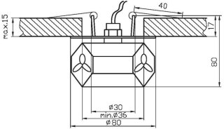 Oprawa stropowa sk-49 ch/wh+ye kryształ 1xg4 żółte łezki