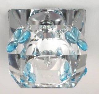 Oprawa stropowa niebieska kryształ 1xG4