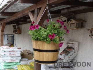 Duża donica ogrodowa doniczka drewniana D30H30