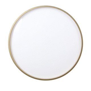 Florida lampa sufitowa plafon czarno złoty 18w led 33 cm klosz biały