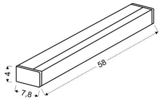 Kinkiet łazienkowy 58cm LED IP44 Metropol 21-53930