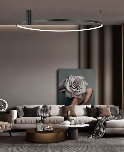 Plafon Ring L 3000K 1xLED czarny LP-909/1C L BK