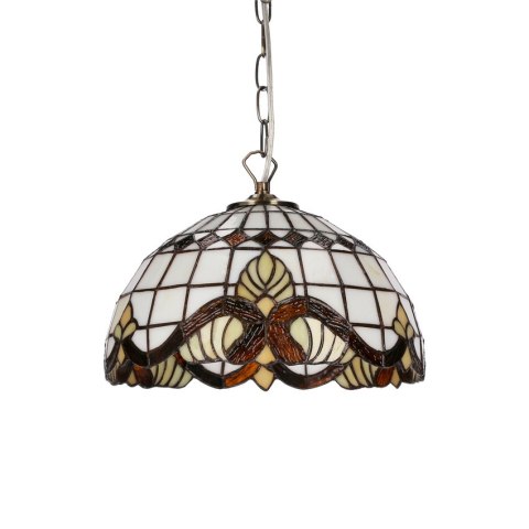 Marsala lampa patynowy 1x60 e27 klosz witrażowy
