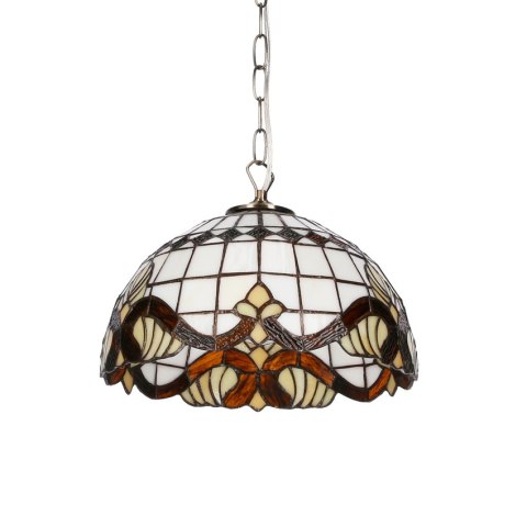 Marsala lampa patynowy 1x60 e27 klosz witrażowy