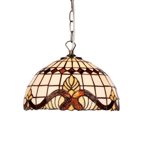 Marsala lampa patynowy 1x60 e27 klosz witrażowy