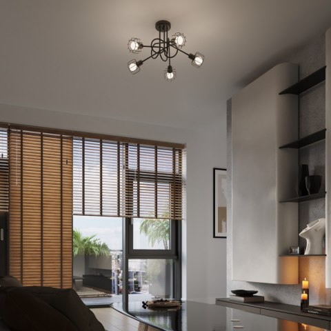 Sollux Lampa Plafon BELUCI 2 czarny