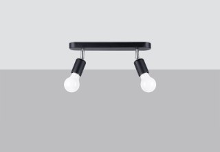 Sollux Lampa Plafon FORNES 2 czarny