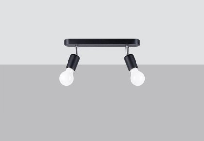 Sollux Lighting Plafon FORNES 2 czarny
