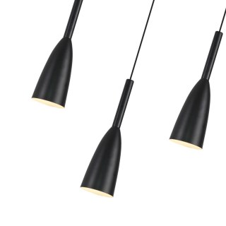 Light Prestige Lampa wisząca Solin 3 czarna 3xE27