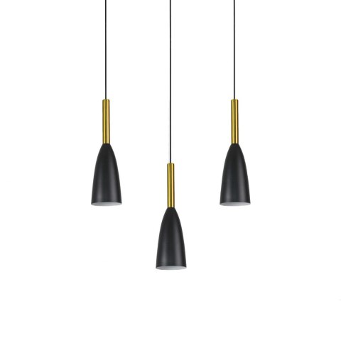 Lampa wisząca Solin 3 czarno-złota 3xE27 Light Prestige
