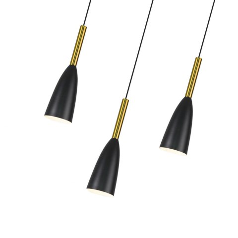 Lampa wisząca Solin 3 czarno-złota 3xE27 Light Prestige