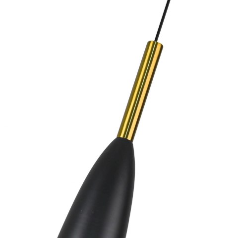 Lampa wisząca Solin 1 czarno-złota 1xE27 Light Prestige
