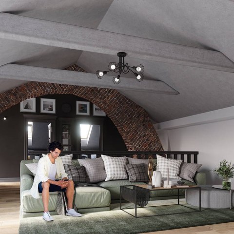 Sollux Lampa Żyrandol ARTEMIS 3S czarny