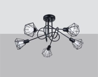 Sollux Lampa Żyrandol ARTEMIS 5S czarny