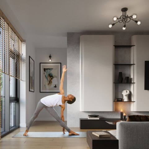 Sollux Lampa Żyrandol BELUCI 3S czarny