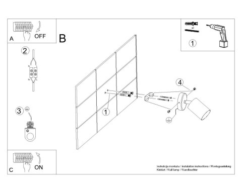 Sollux Lampa Kinkiet LEMMI 1 biały