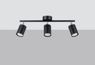 Sollux Lampa Plafon LEMMI 3 czarny