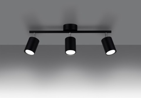 Sollux Lampa Plafon LEMMI 3 czarny
