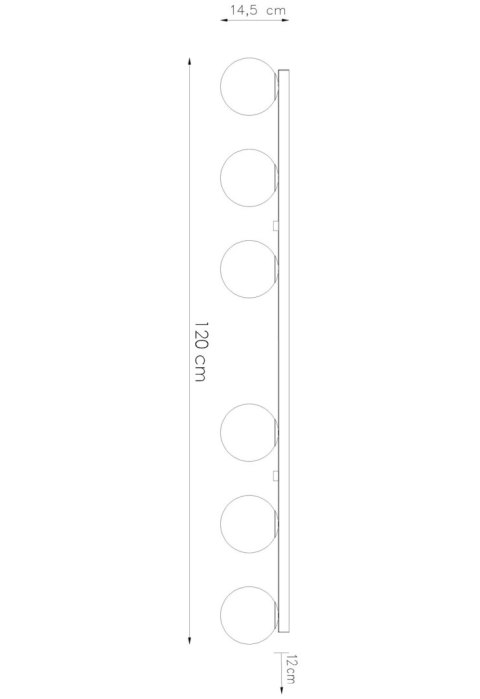 Sollux Lampa Plafon YOLI 6 czarny