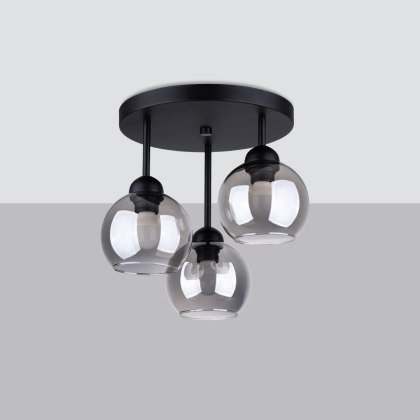 Sollux Lighting Żyrandol ALINO 3 czarny