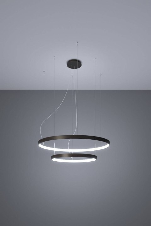 Sollux Lampa Żyrandol RIO 2 55/78 czarny LED 4000K