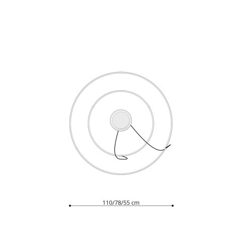 Sollux Lampa Żyrandol RIO 2 55/78 czarny LED 4000K